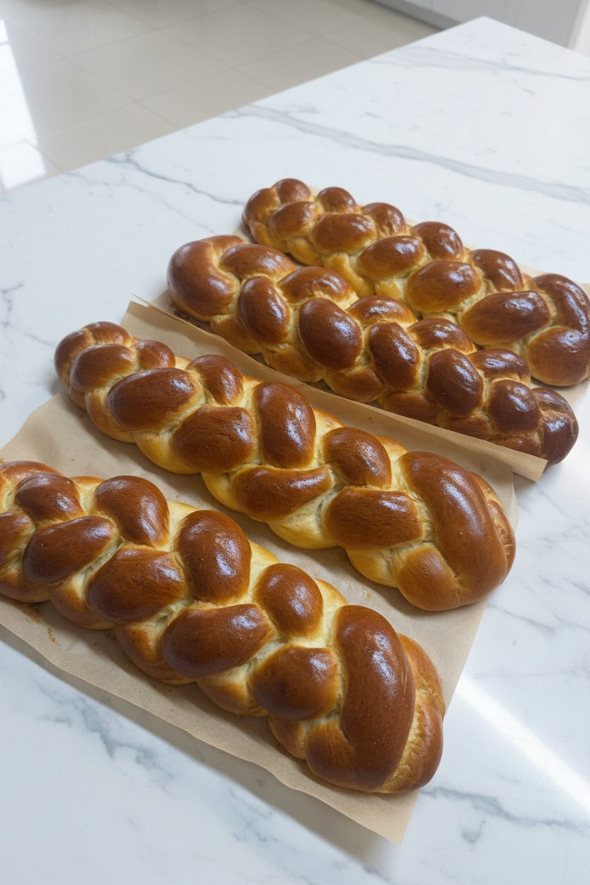 1 Large Shabbat Challah's- Pareve