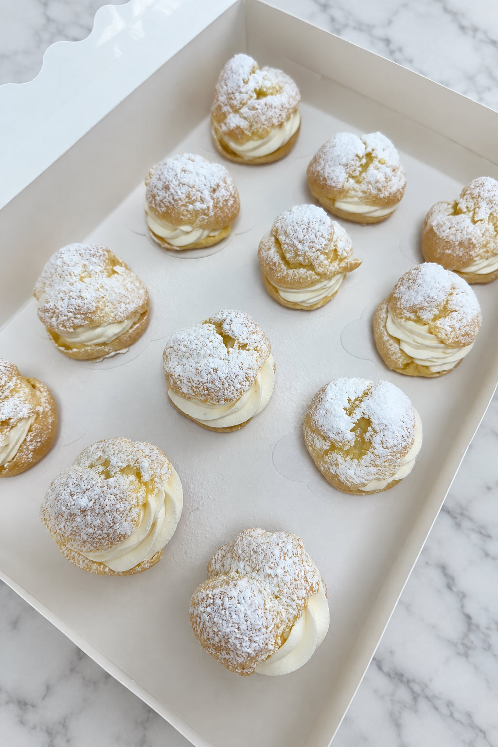Cream puffs - dozen pack dairy/pareve