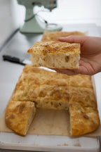 Focaccia-Sliced into 12 pieces